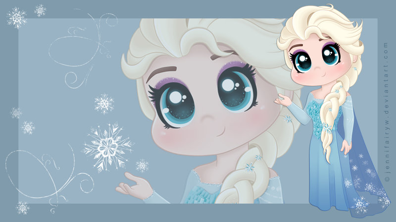 Chibi Elsa Wallpaper by Jennifairyw 800x450