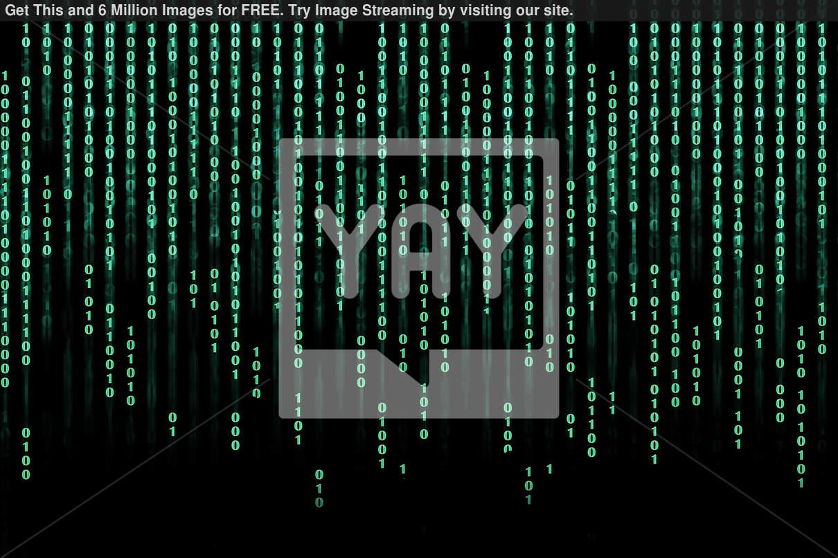 Matrix Binary Code Green digital binary code