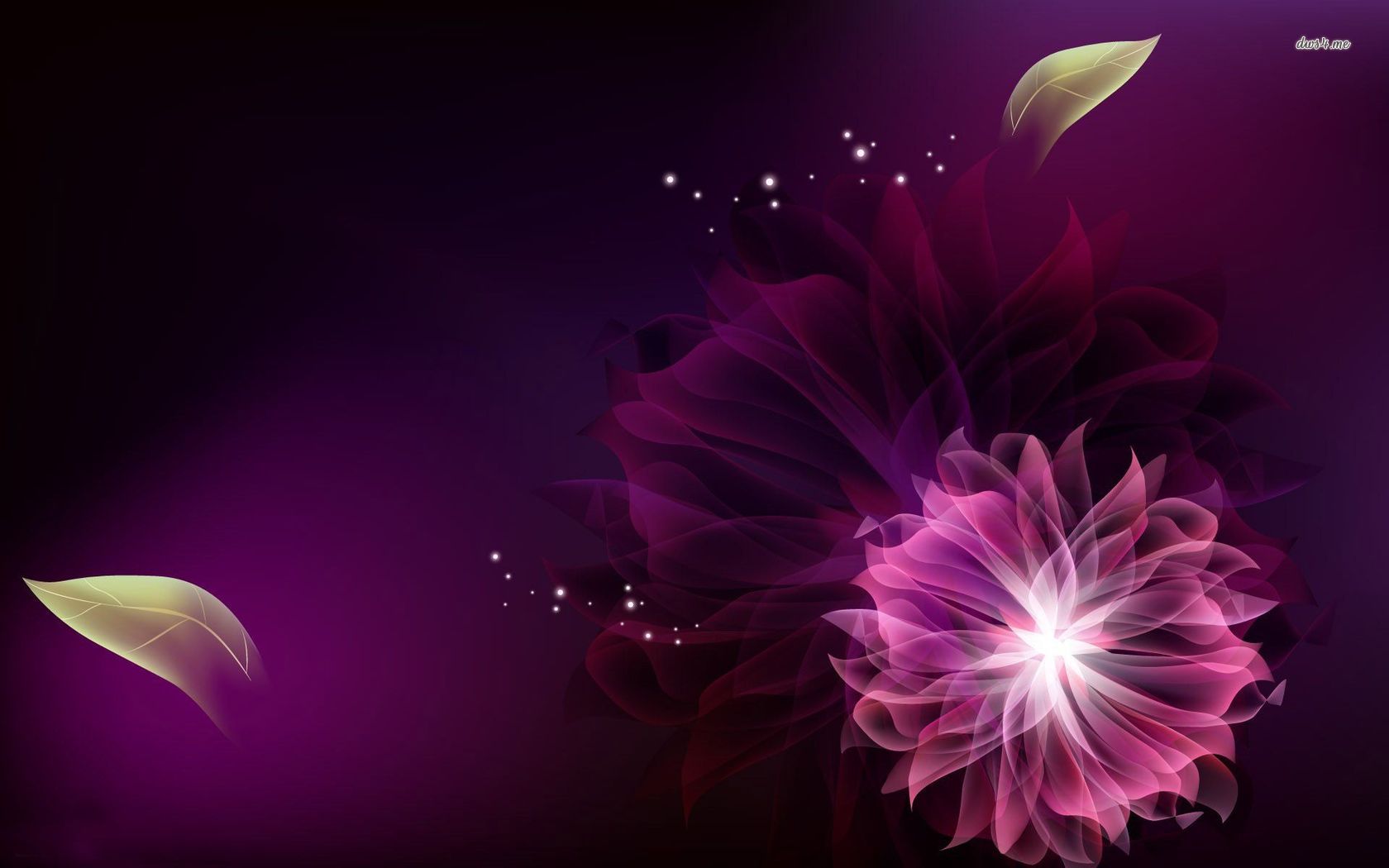 Purple Flower Abstract Wallpaper
