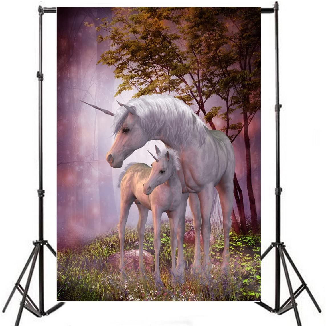Amazon Laeacco Vinyl Photography Background Unicorn