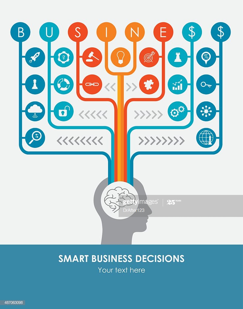 Smart Business Decisions Background High Res Vector Graphic