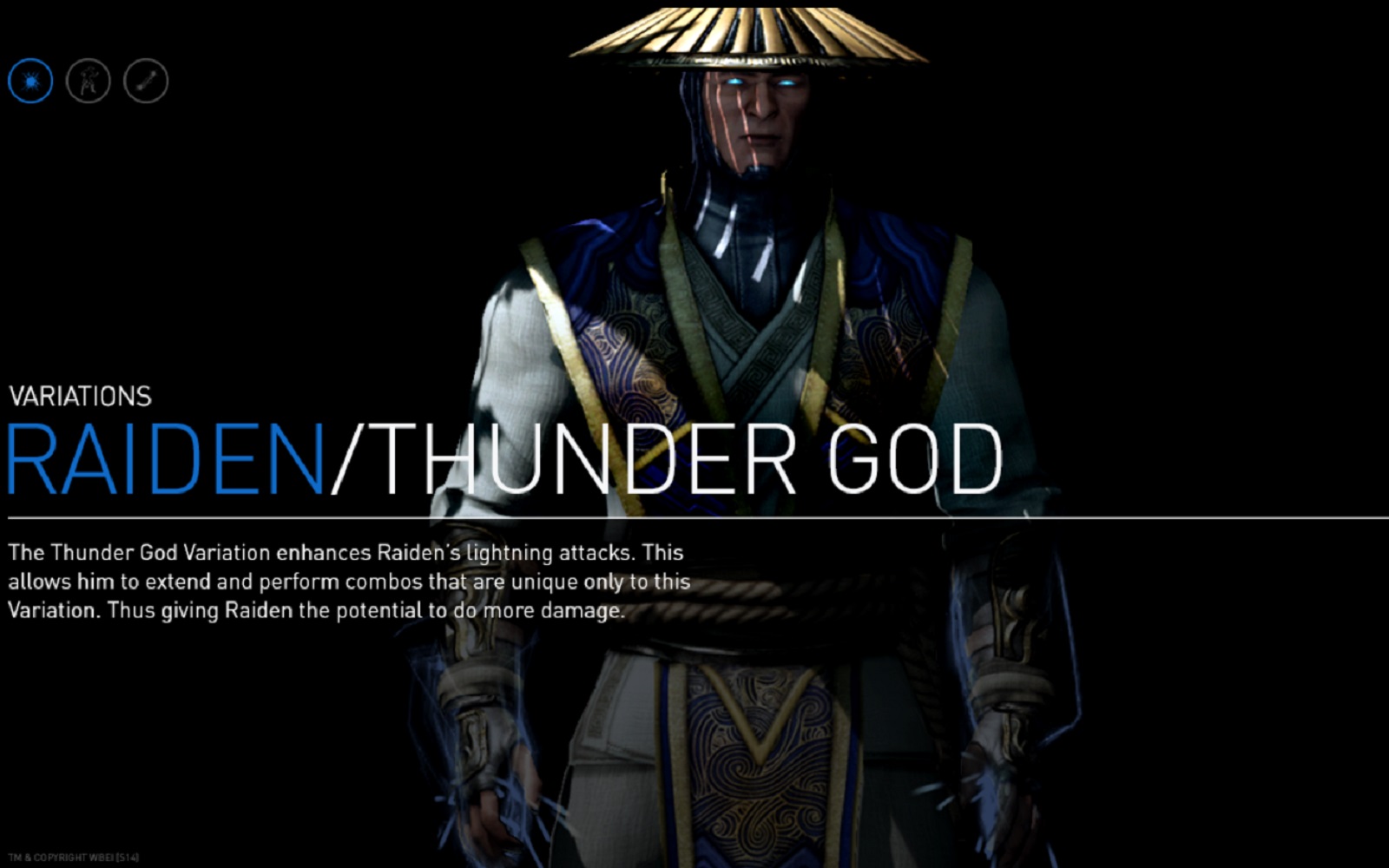 Mortal Kombat X Raiden Thunder God Variation Character Artwork Shock