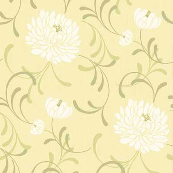 Floral Wallpaper In Lemon By Crown From Homebase Country