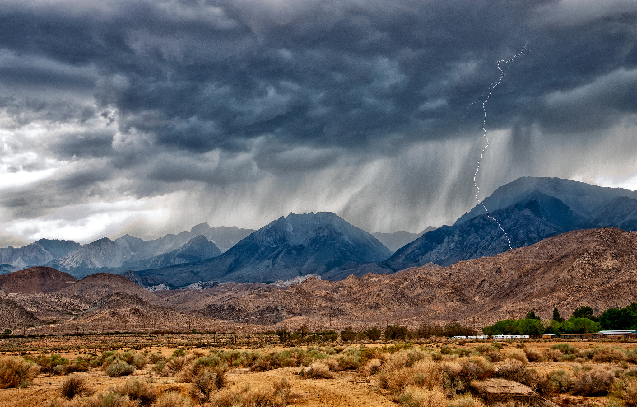 Sierra Nevada Storm Rain Wallpaper