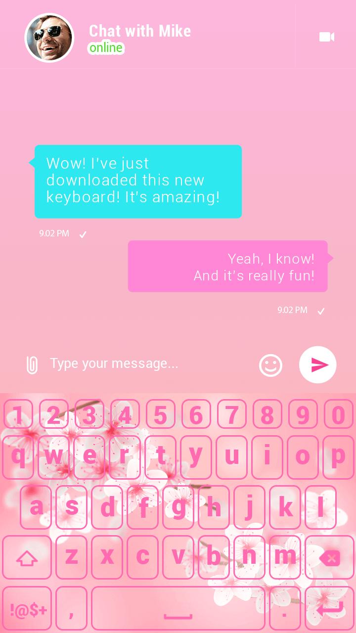 Cute Keyboard With Pink Background For Android Apk