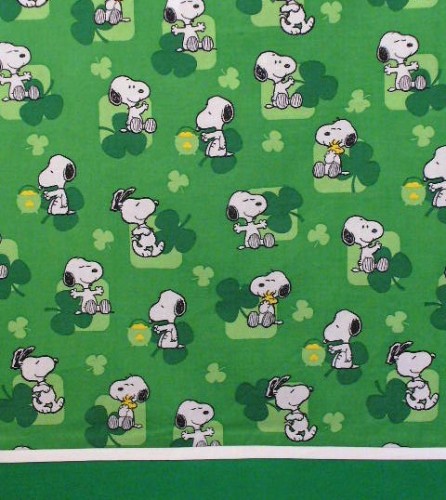 Handmade Standard Size St Patricks Day Pillowcase Snoopy Pot O Gold