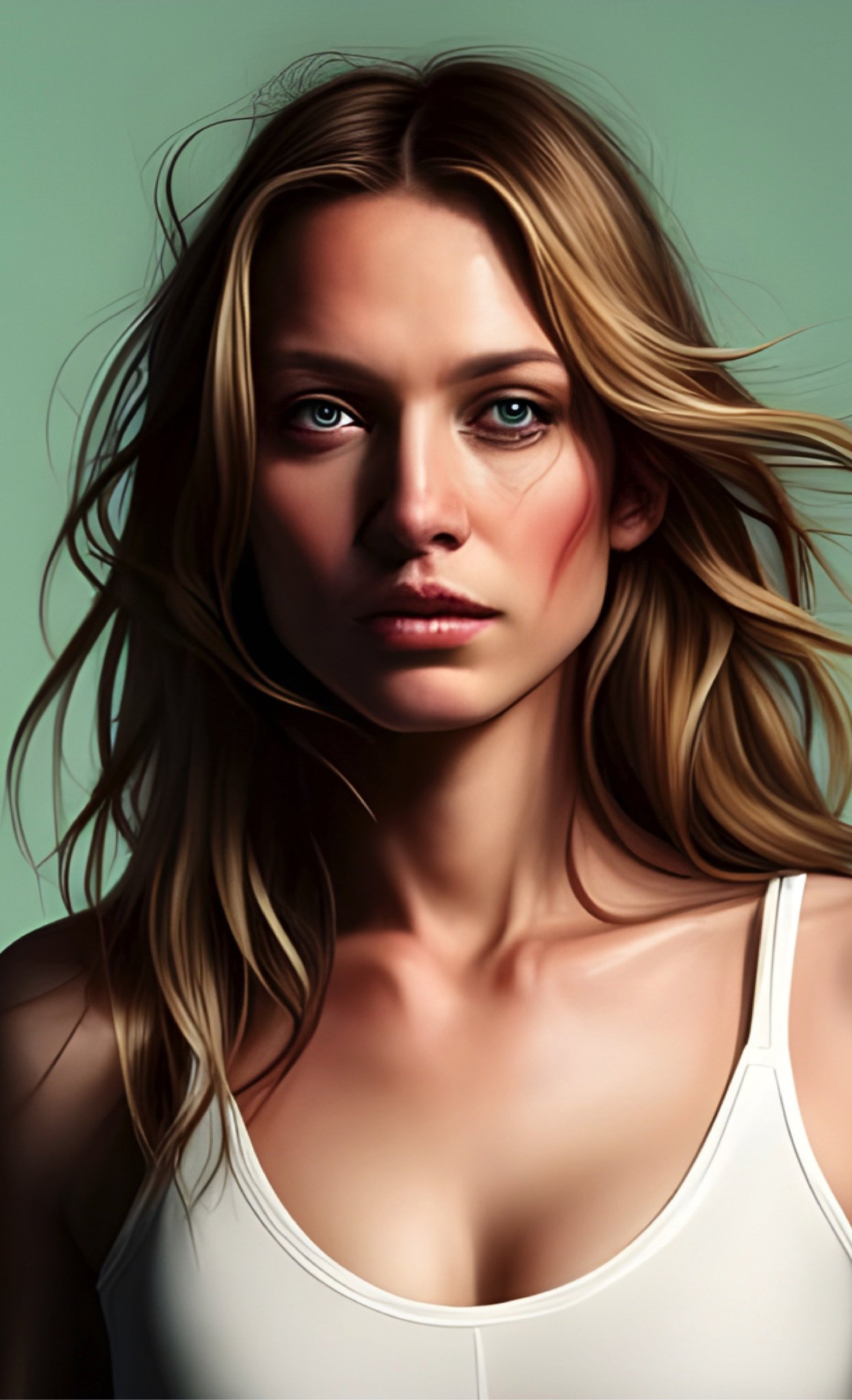 Green Eyes Phone Wallpaper
