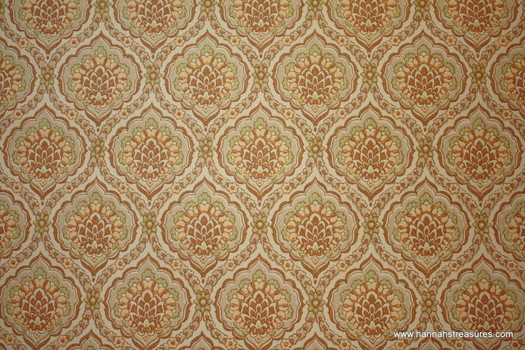 S Vintage Wallpaper Brown And Yellow Damask