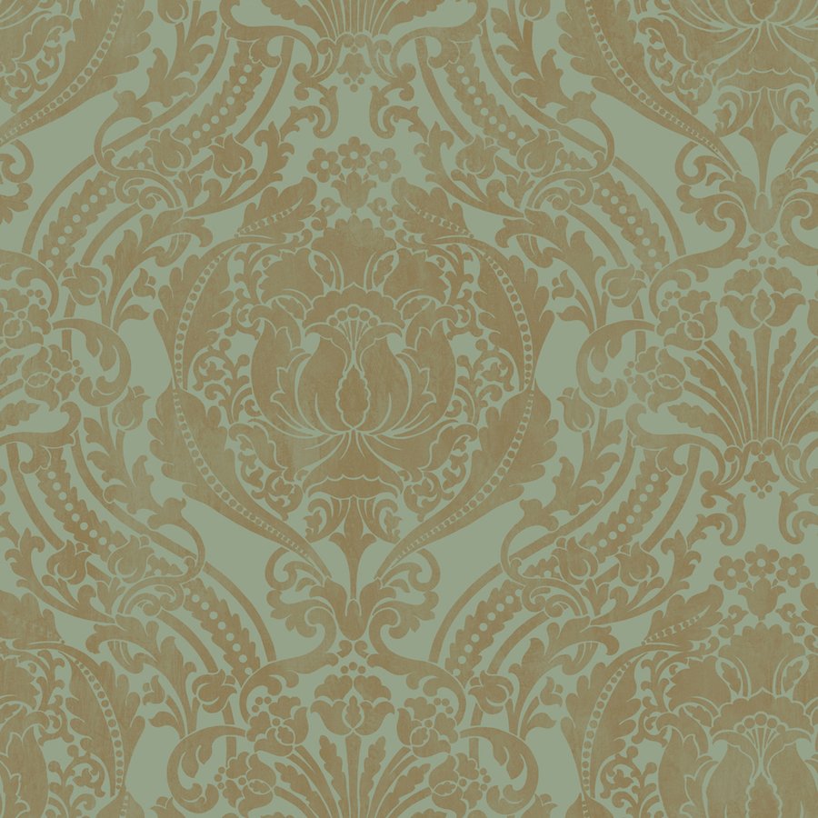 Free download Damask Aqua Strippable Non Woven Prepasted Wallpaper