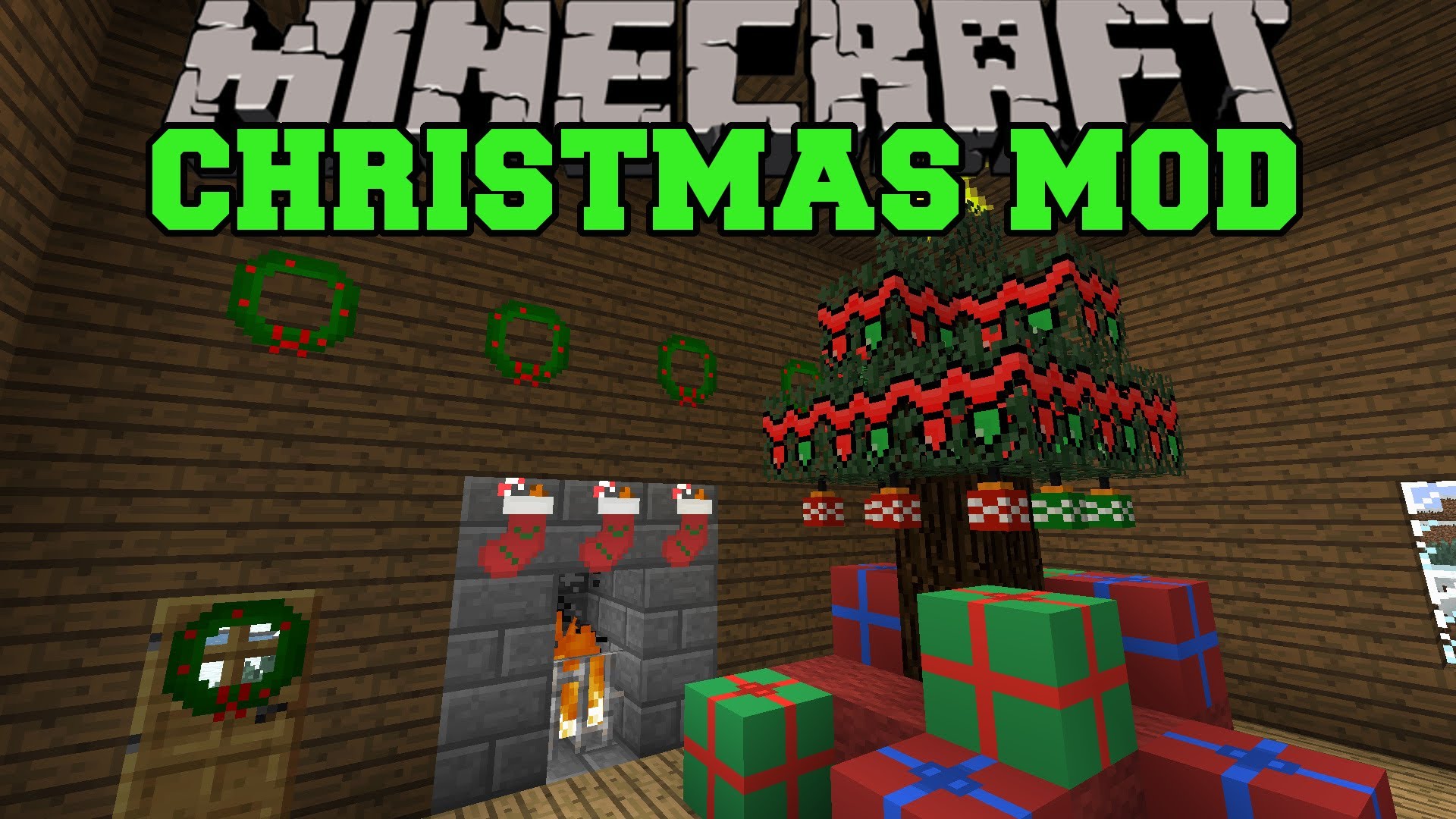 Minecraft Christmas Mod Santa Gives You Presents Decorations And