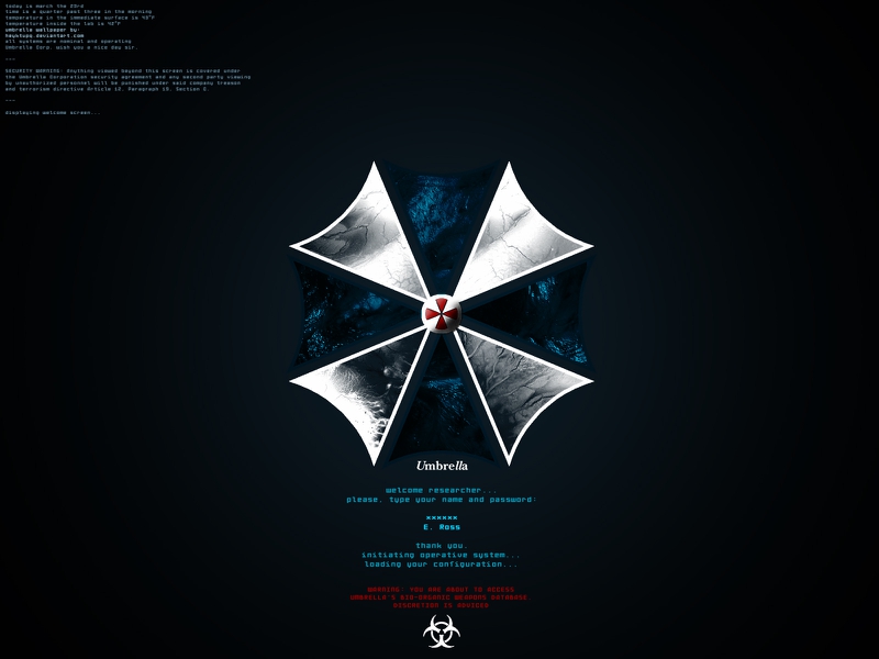  corp Blue Umbrella Video Games Resident Evil HD Desktop Wallpaper