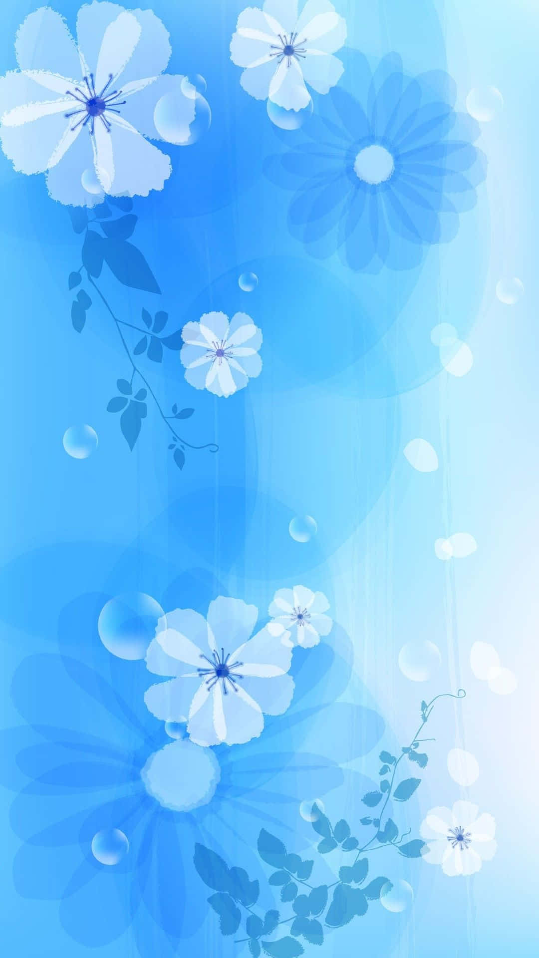 Cute Blue iPhone Wallpaper