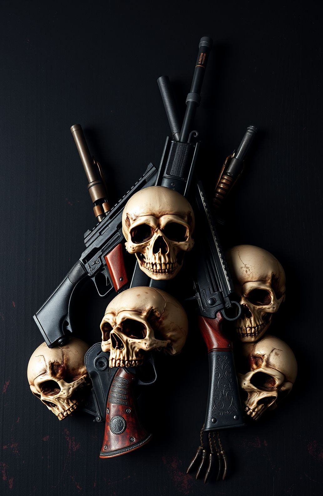 Skulls And Guns Wallpaper