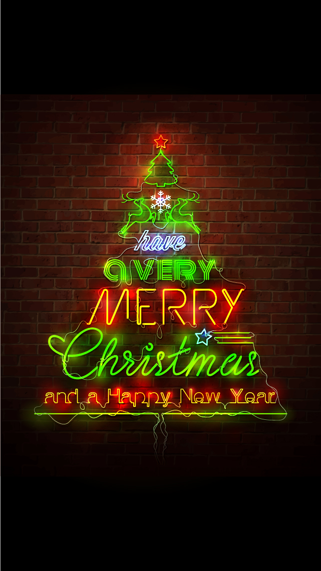 Merry Christmas And Happy New Year iPhone Wallpaper