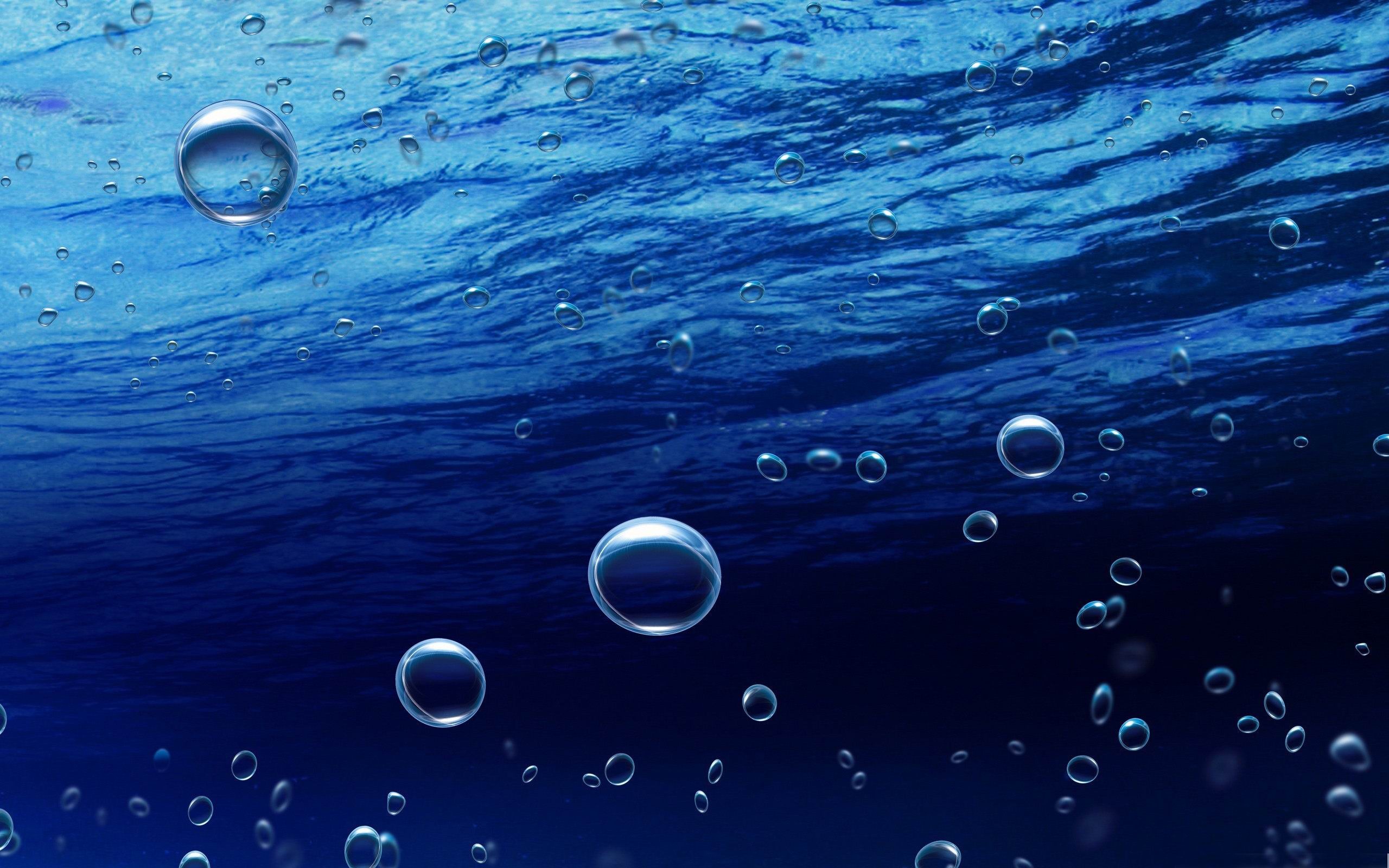 Underwater Bubbles Water Theme Desktop Wallpaper
