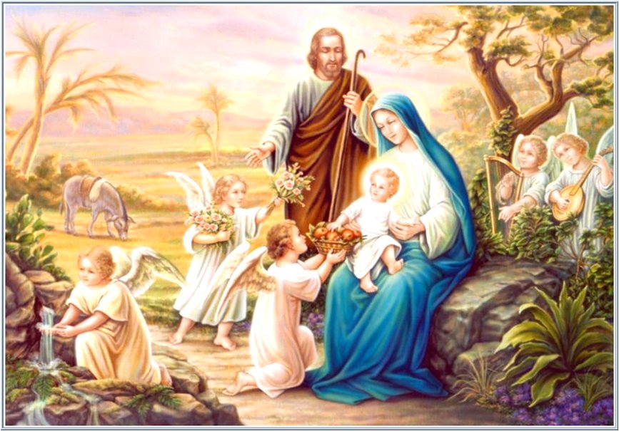 Holy Family Christ Baby Virgin Religion Mary