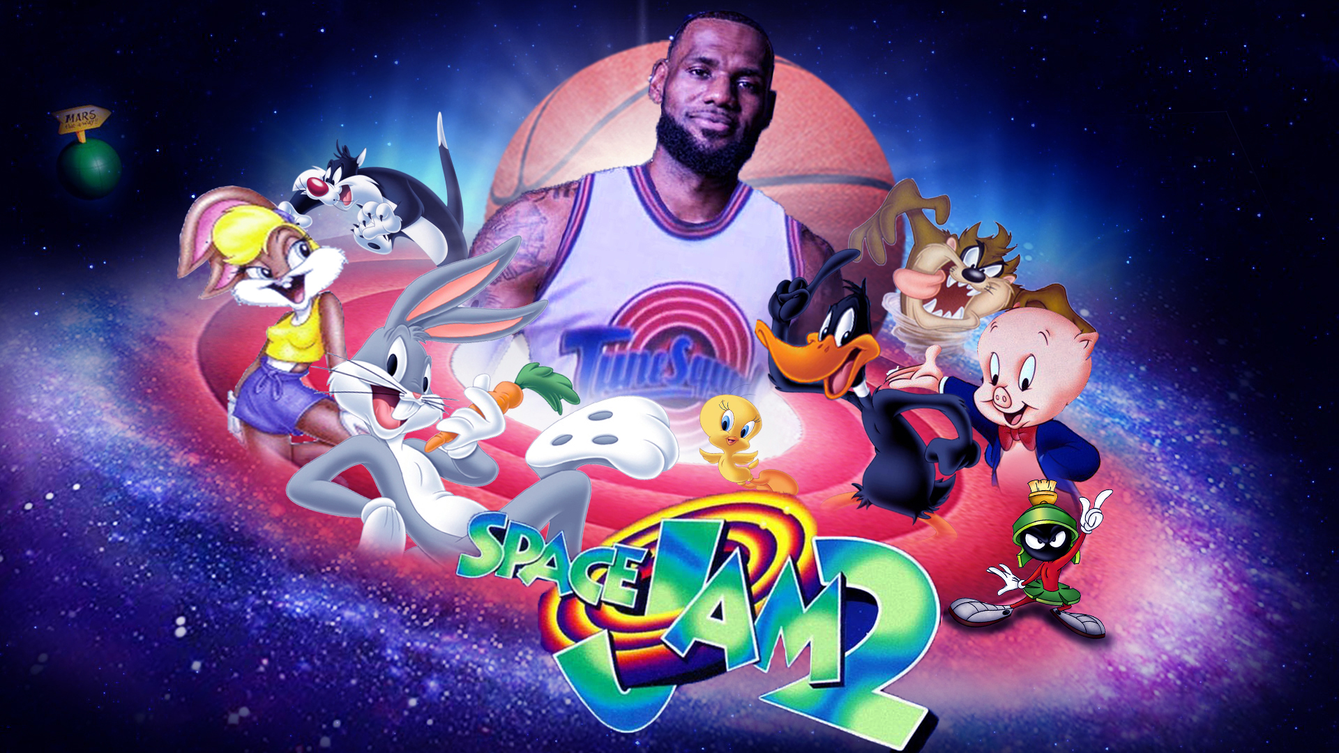Download Space Jam LeBron And Characters Wallpaper  Wallpaperscom