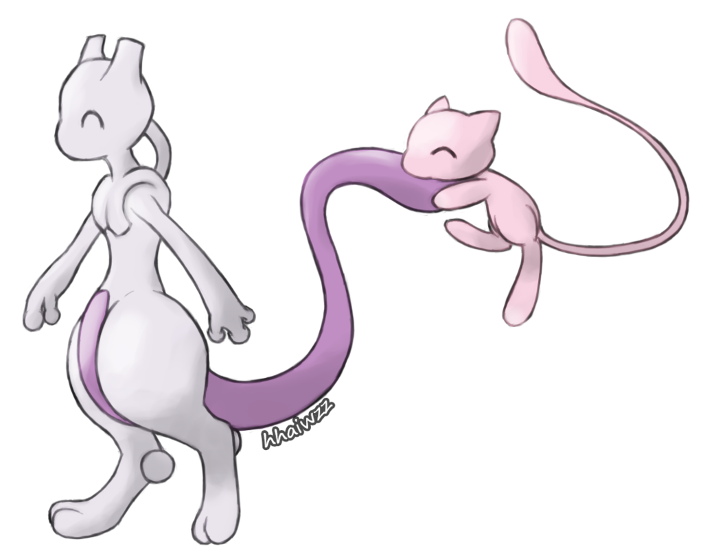 Mew And Mewtwo By Whonghaiw