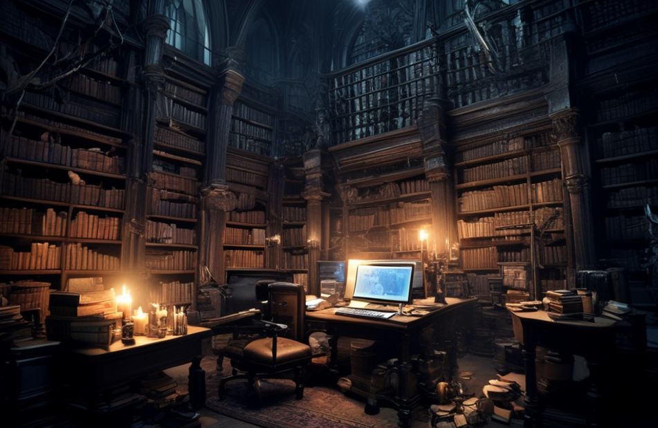 Dark Academia Computer Wallpaper