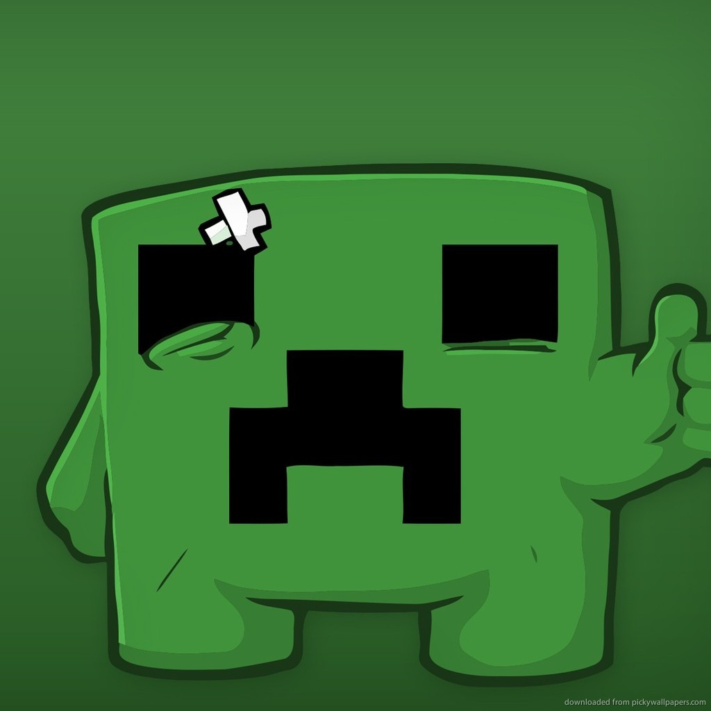 Sad Minecraft Creeper Wallpaper For iPad