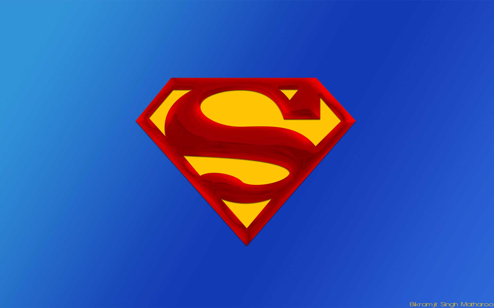 Free Wallpapers   Superman Blue Logo wallpaper