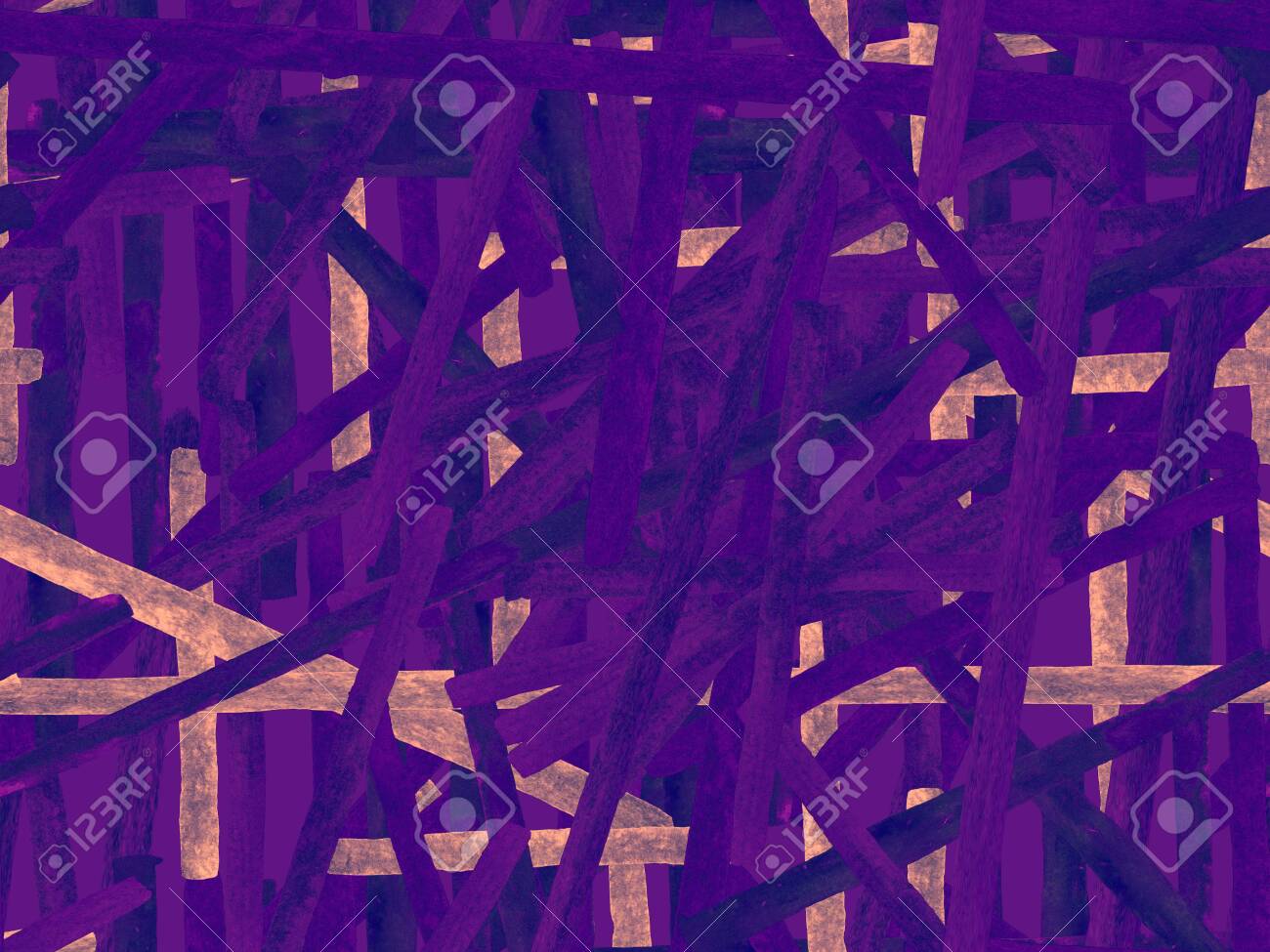 Bauhaus Seamless Pattern Watercolor Geometric Purple Violet