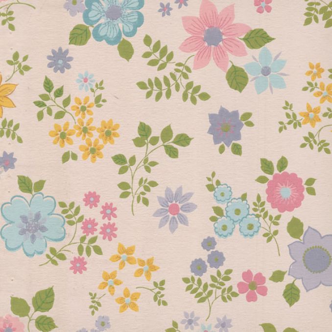 Dreams and Wishes Vintage floral wallpapers in kids rooms