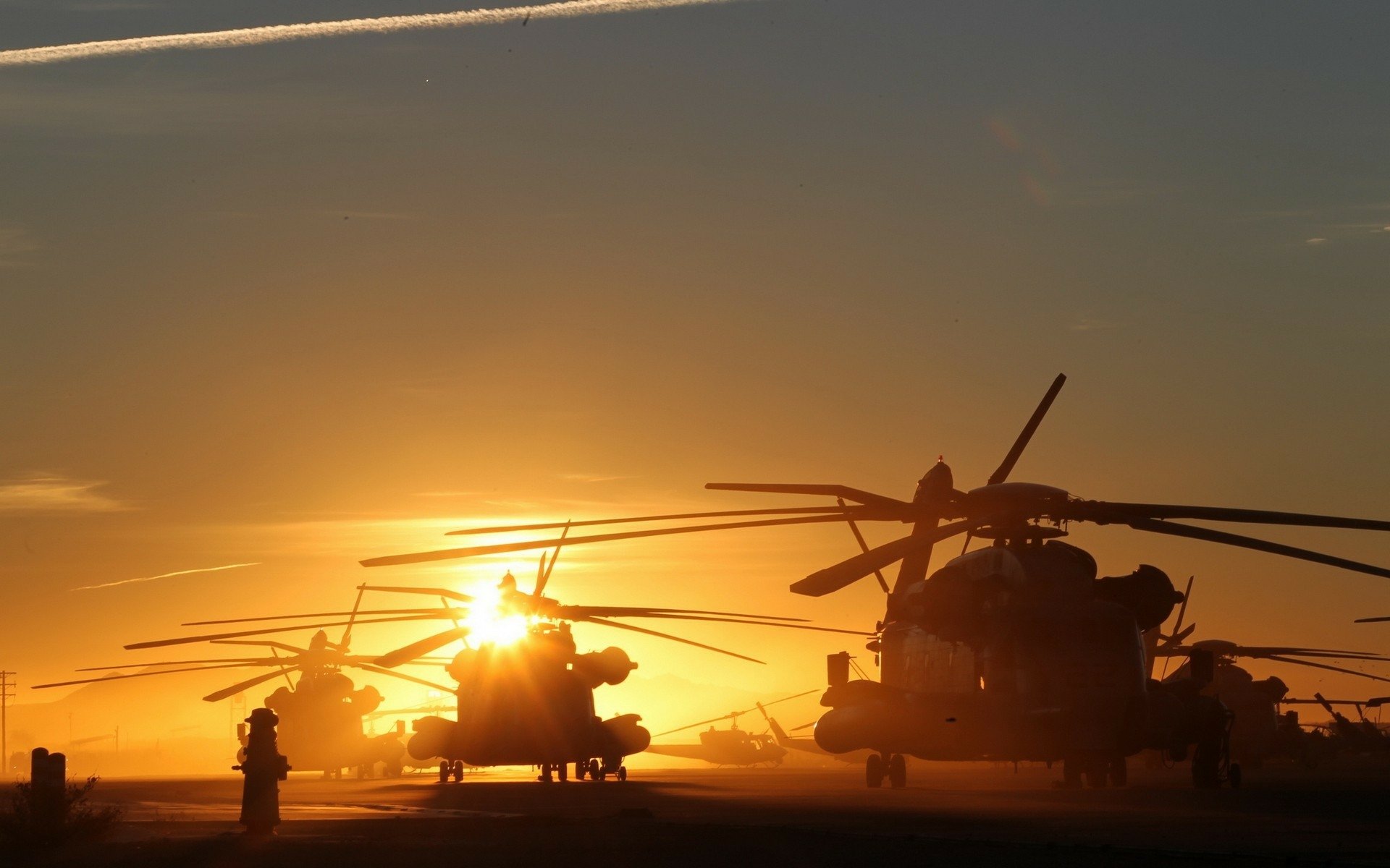 HD Wallpaper Of Military Helicopters At Dawn