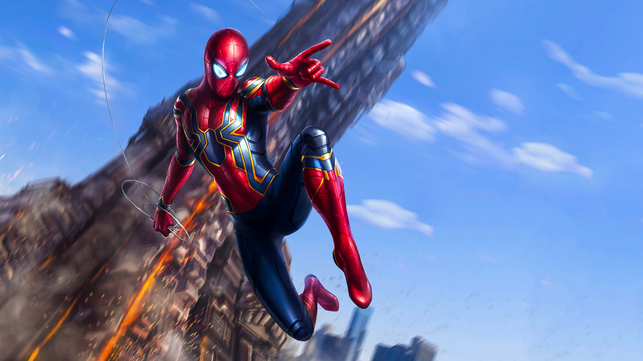 Iron Spider Avengers Infinity War HD Wallpaper Background