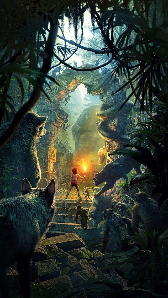 Junglebook Art Film Poster Nature iPhone 5s Wallpaper