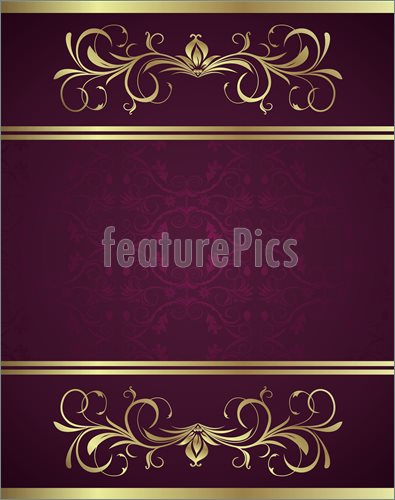 Purple And Gold Ornate Background Illustration Vector To At