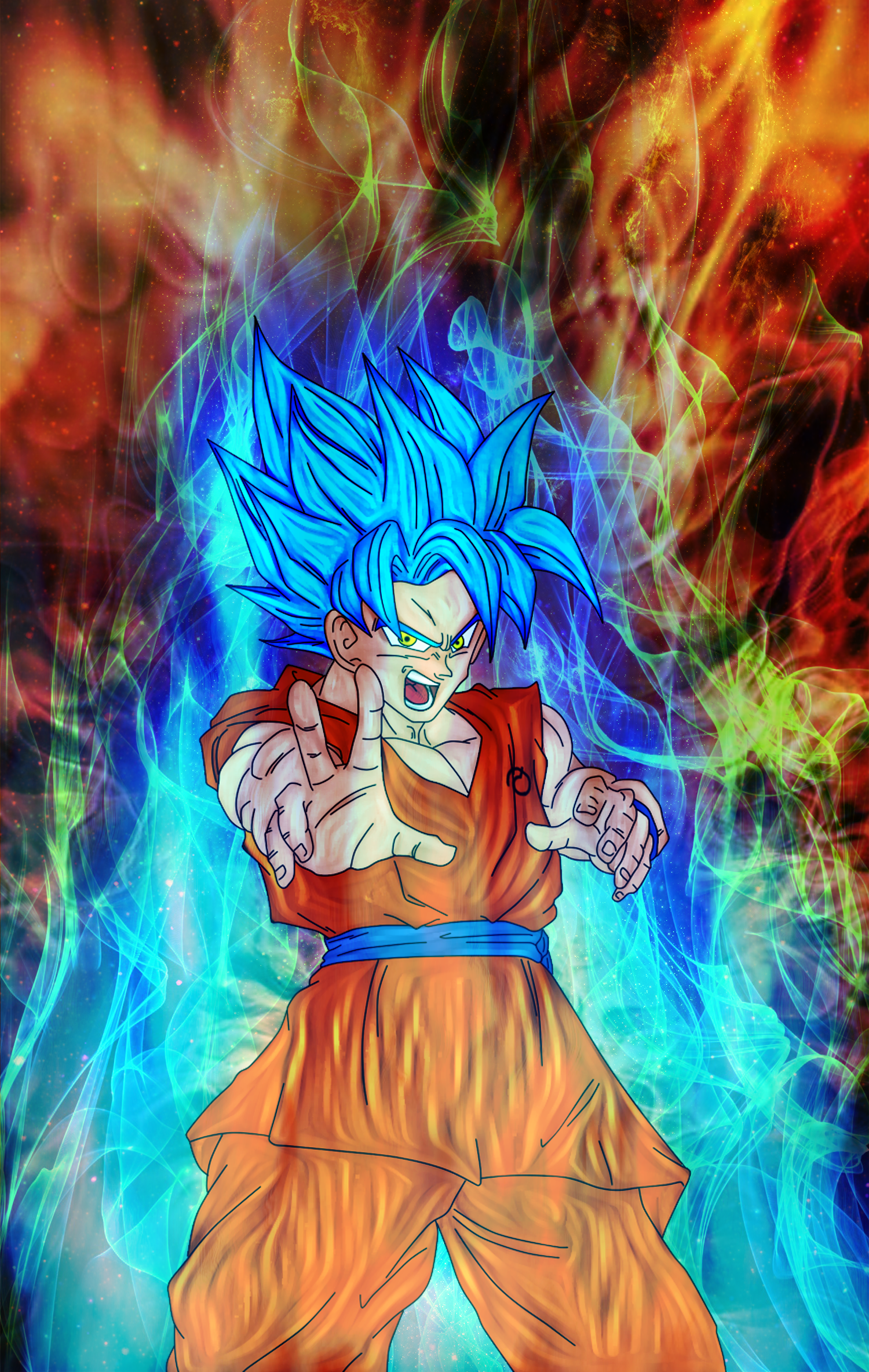 Goku God ki Super Saiyan by Nassif9000 1500x2368