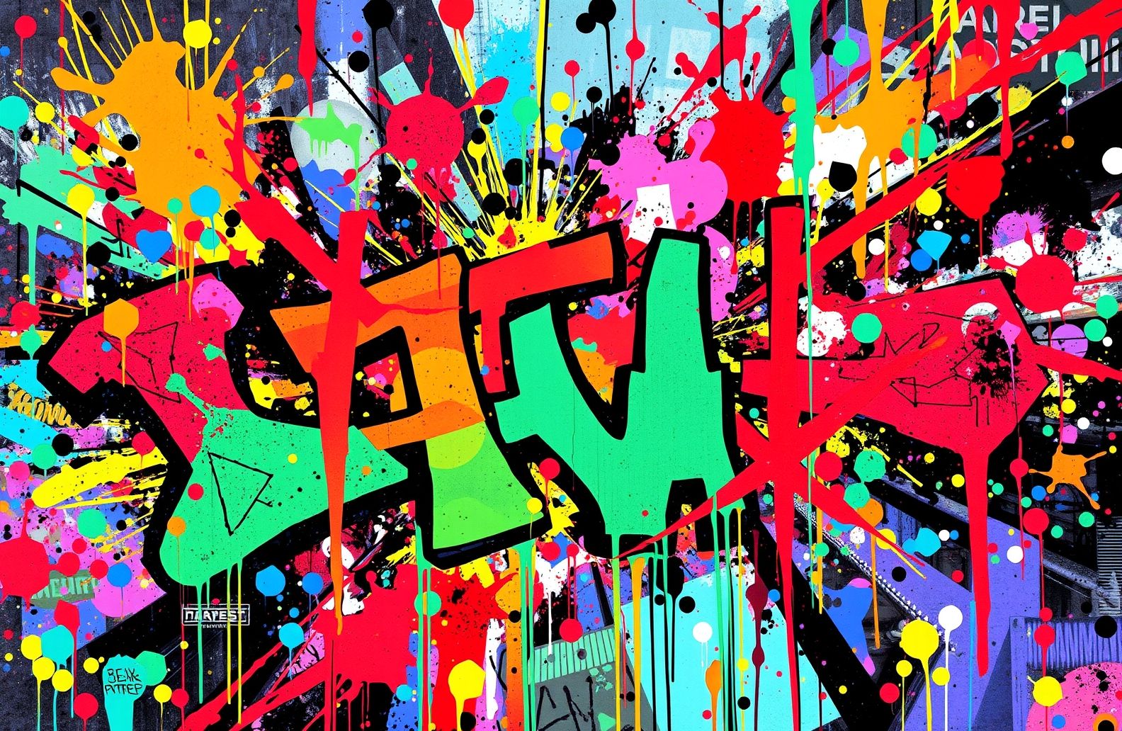 Abstract Graffiti Wallpaper
