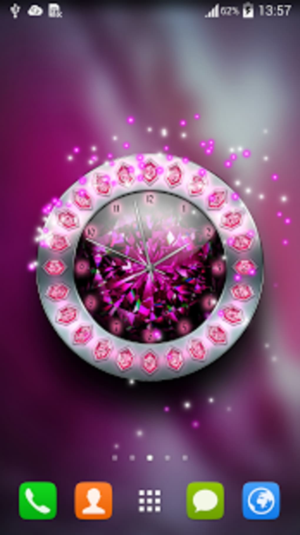Crystal Clock Live Wallpaper For Android