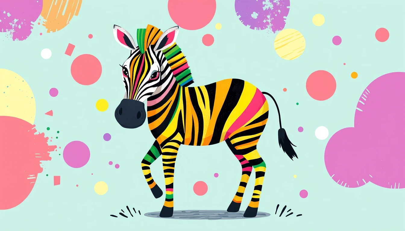 Rainbow Zebra Wallpaper