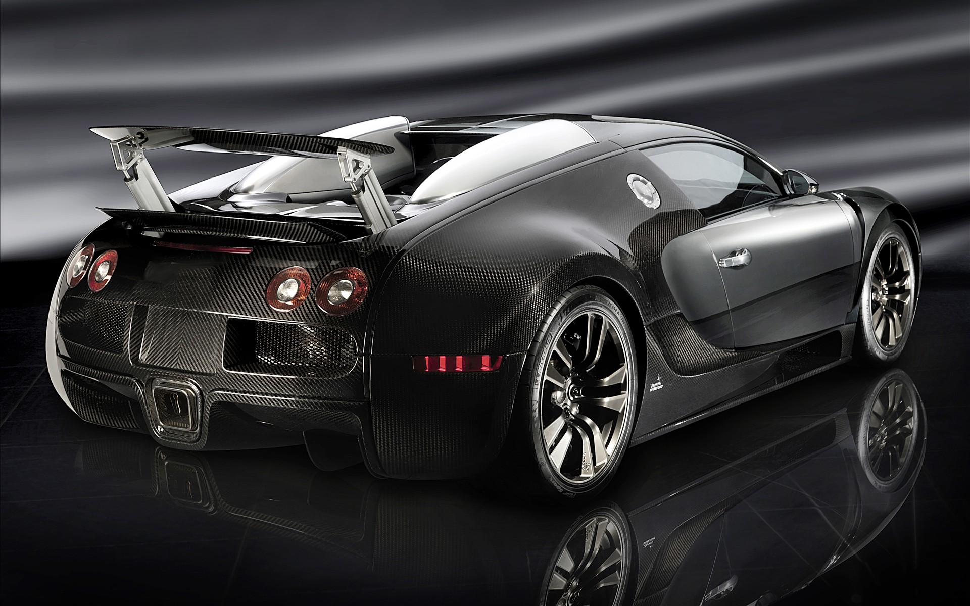 Black Bugatti Veyron Exclusive HD Wallpaper