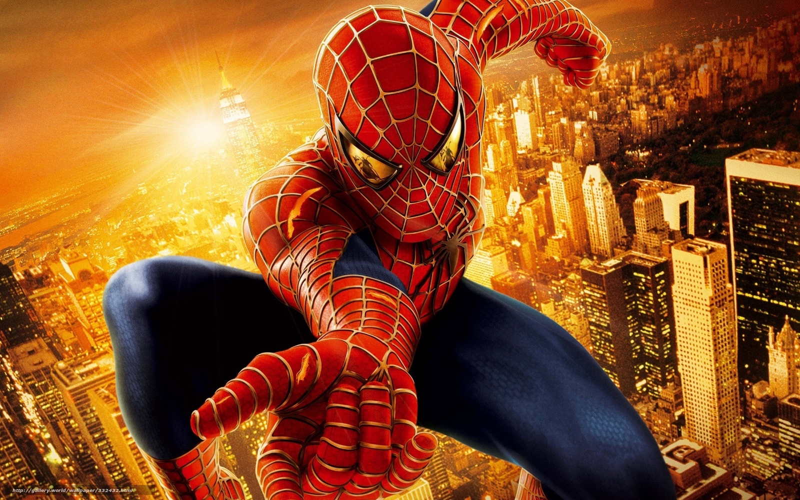 Wallpaper Spiderman City Superhero Desktop