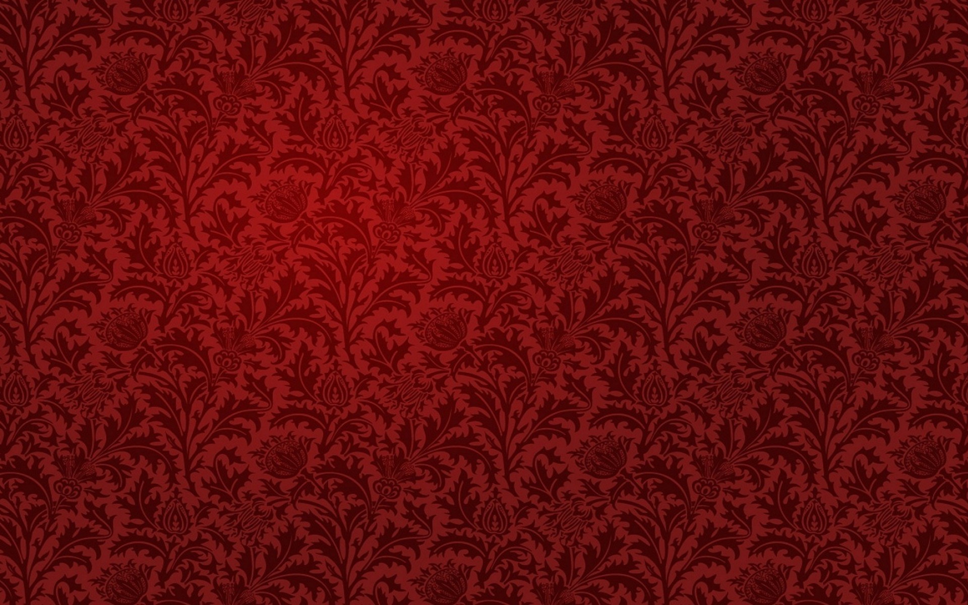 Wallpaper Damask Red Pattern