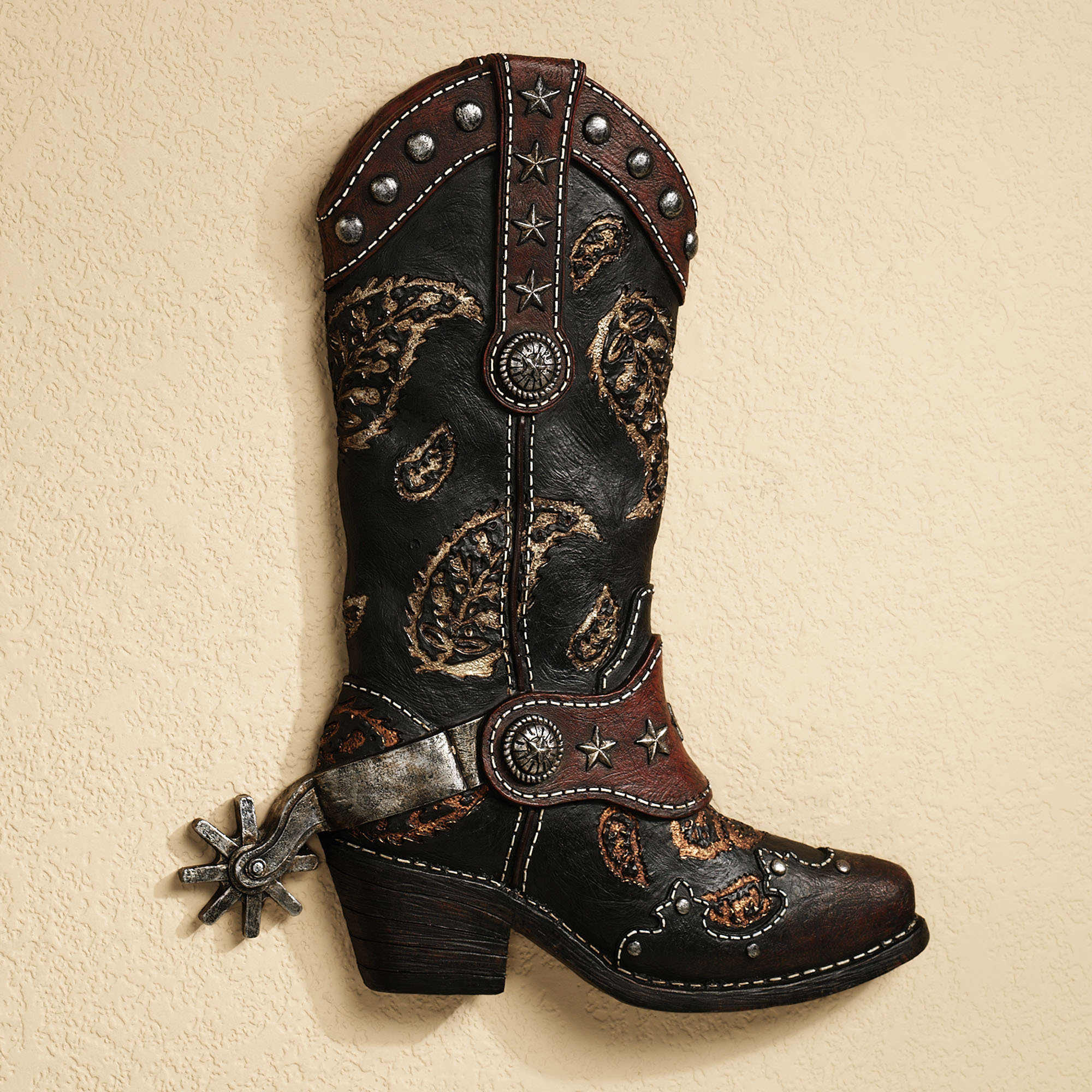 Western Cowboy Boots Wallpaper Boot Wall Art Black