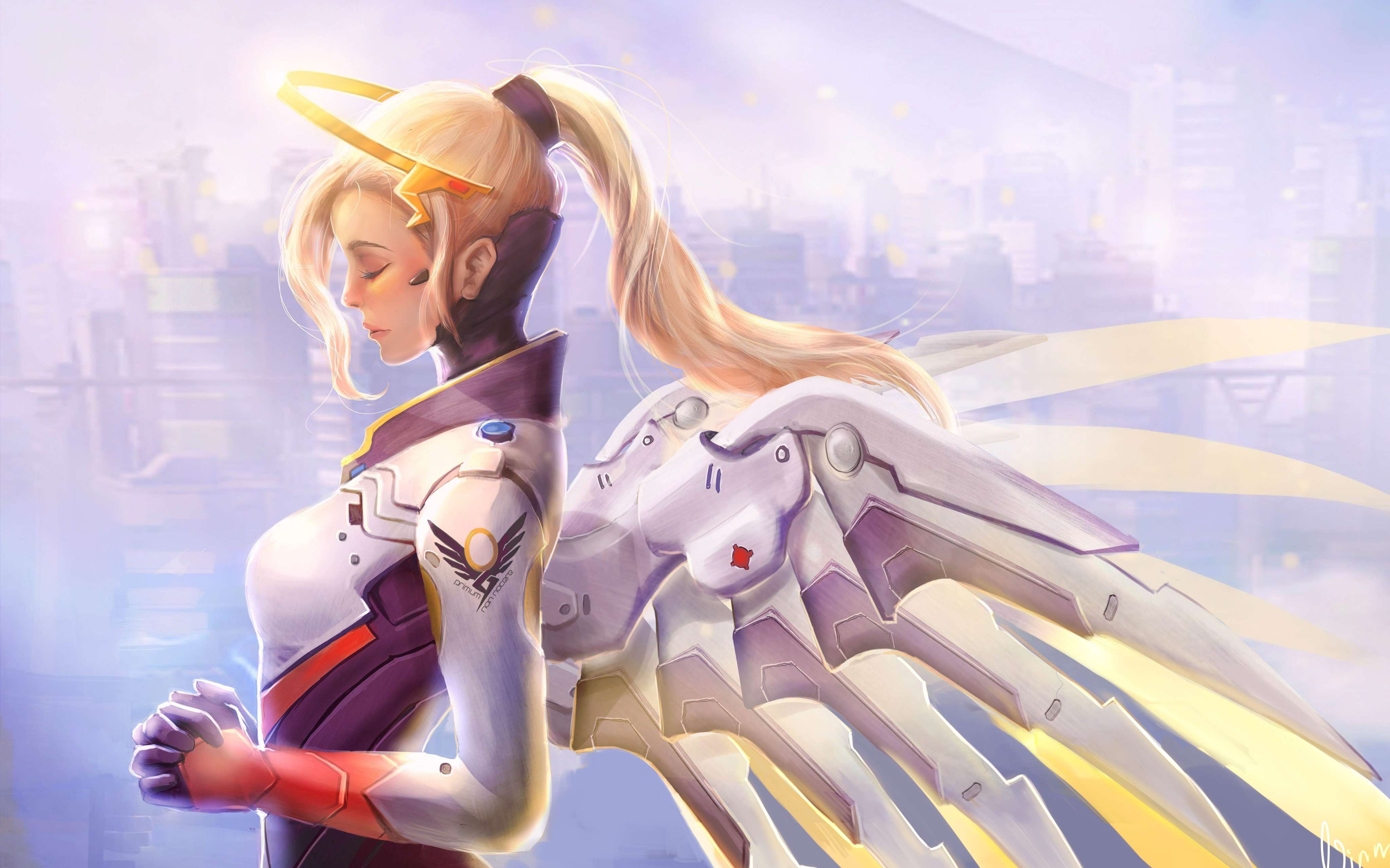 Mercy Overwatch Artwork 4k Wallpaper