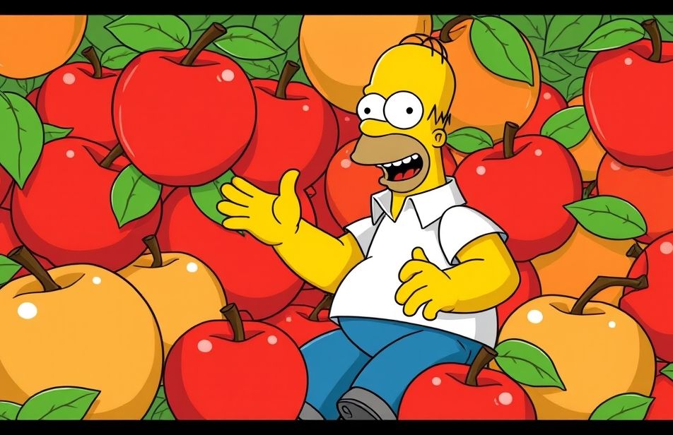 Homer Simpson Apple Wallpaper
