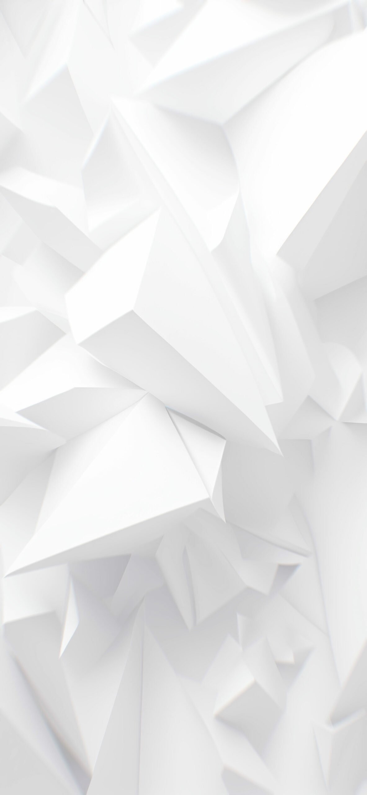 Abstract white geometric background with triangular and polygonal shapes, creating a modern and minimalist feel