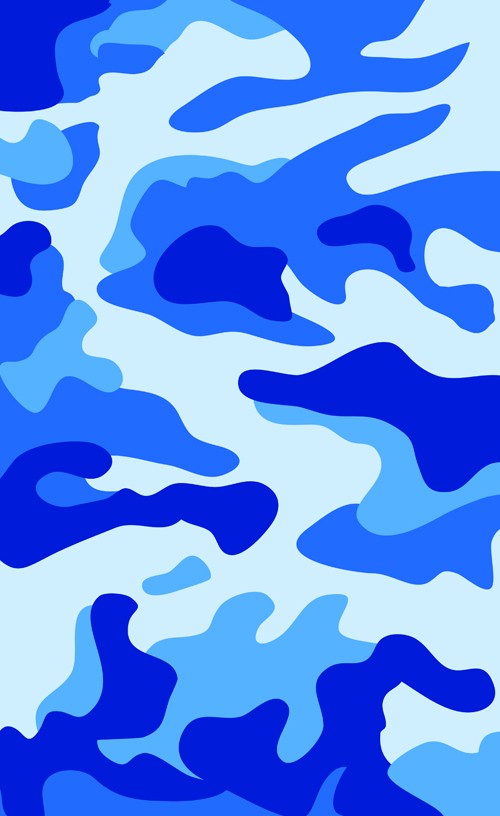 Blue Camouflage Wallpaper Artwork