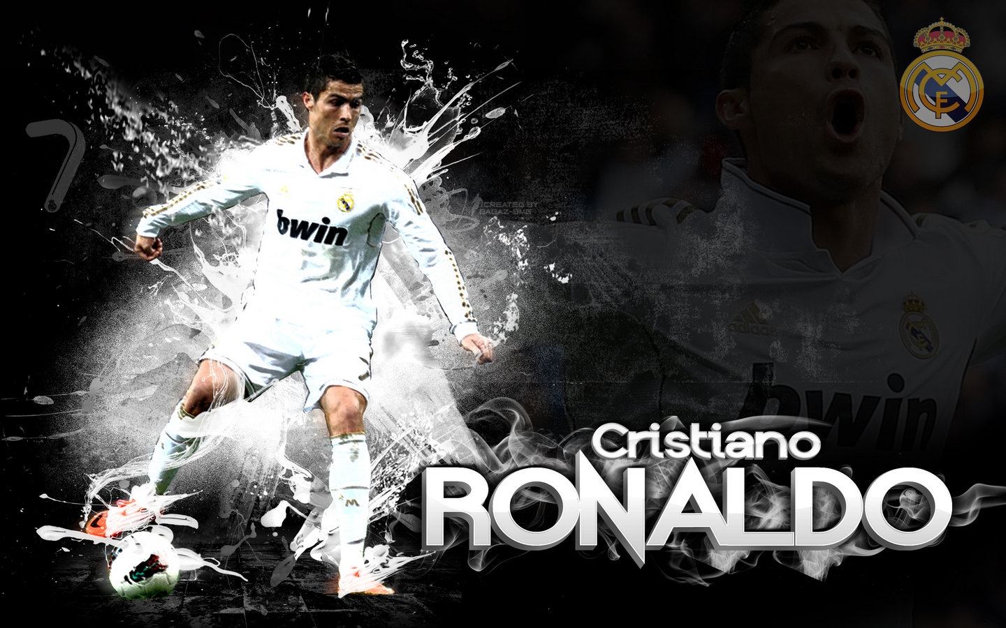 Ronaldo Abstract Picture Celebrating After Goal Cristiano