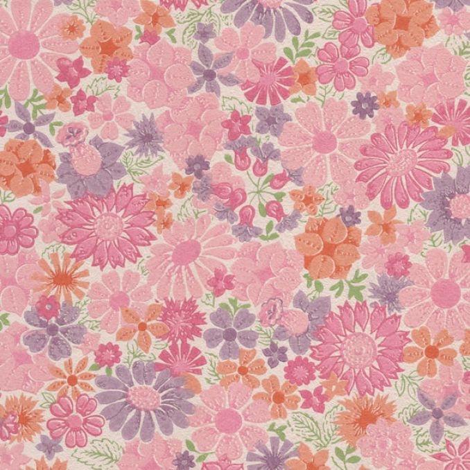 Pink Floral Vintage Wallpaper Astek Inc We Heart It