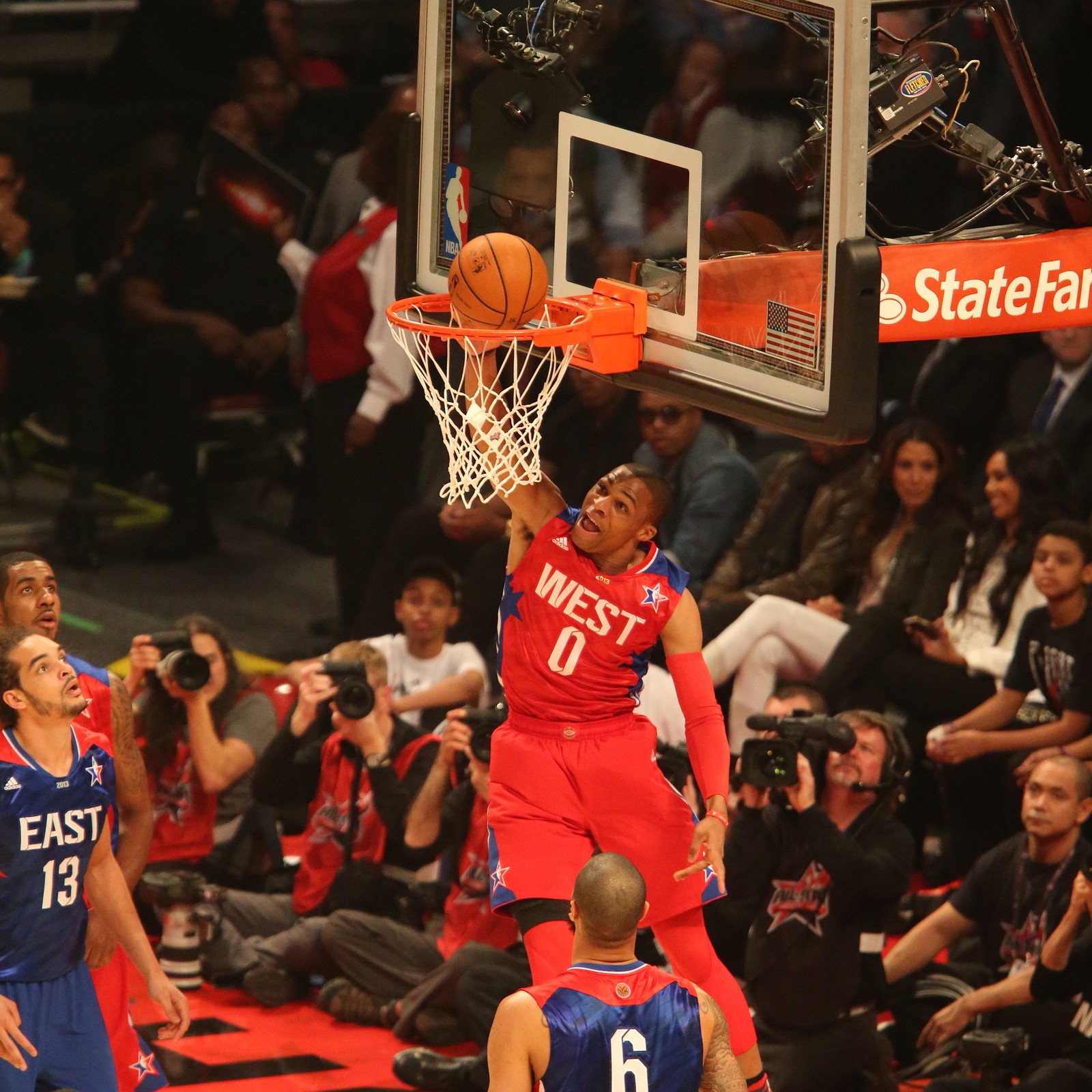 Russell Westbrook Of The Western Conference All Stars Goes Up For