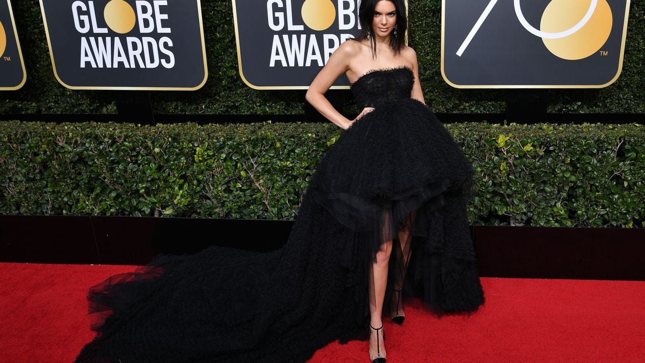 Wallpaper Kendall Jenner dress Golden Globes 2018 4k