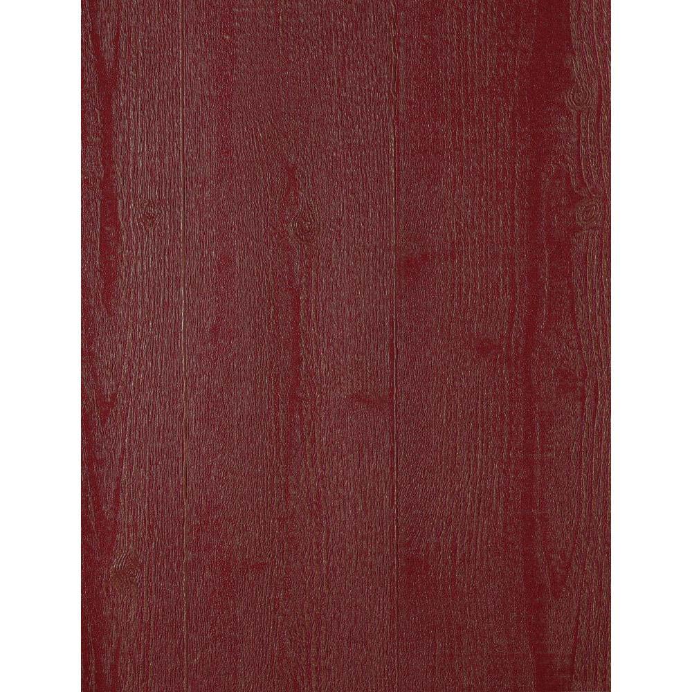 Modern Rustic Barnwood Wallpaper Brick Red