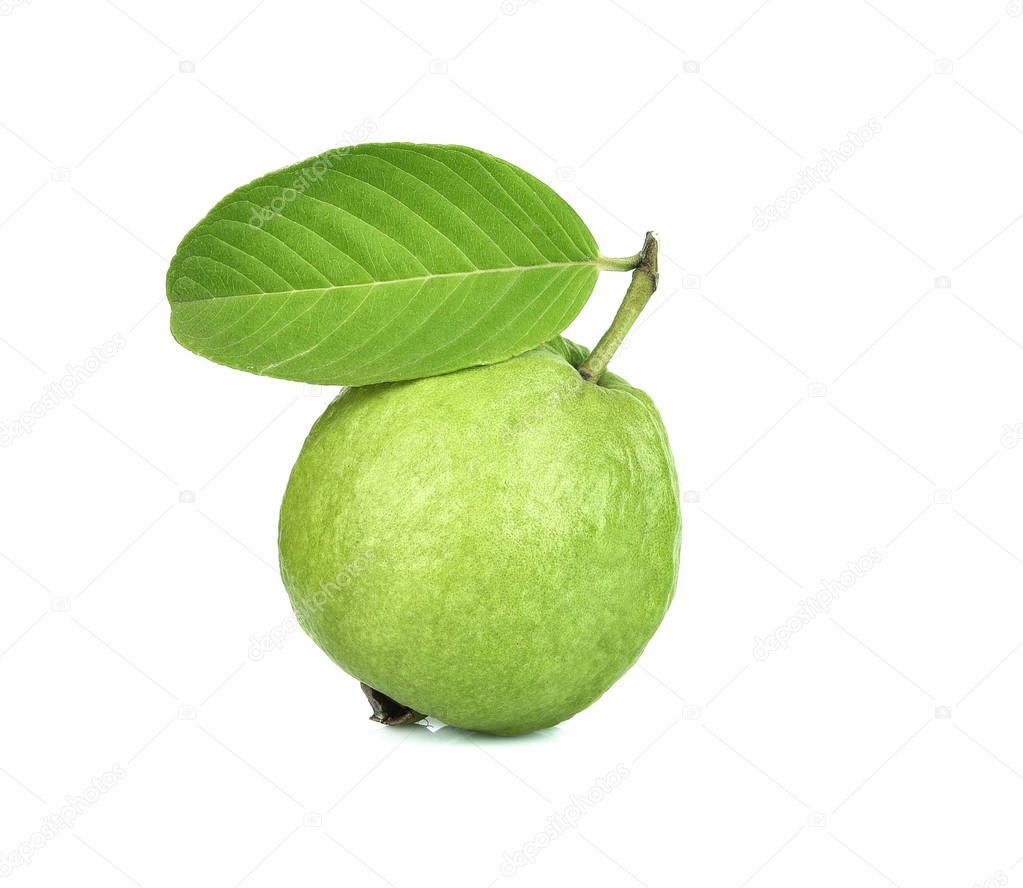 Fresh Guava Fruit Isolated On White Background Royalty Stock