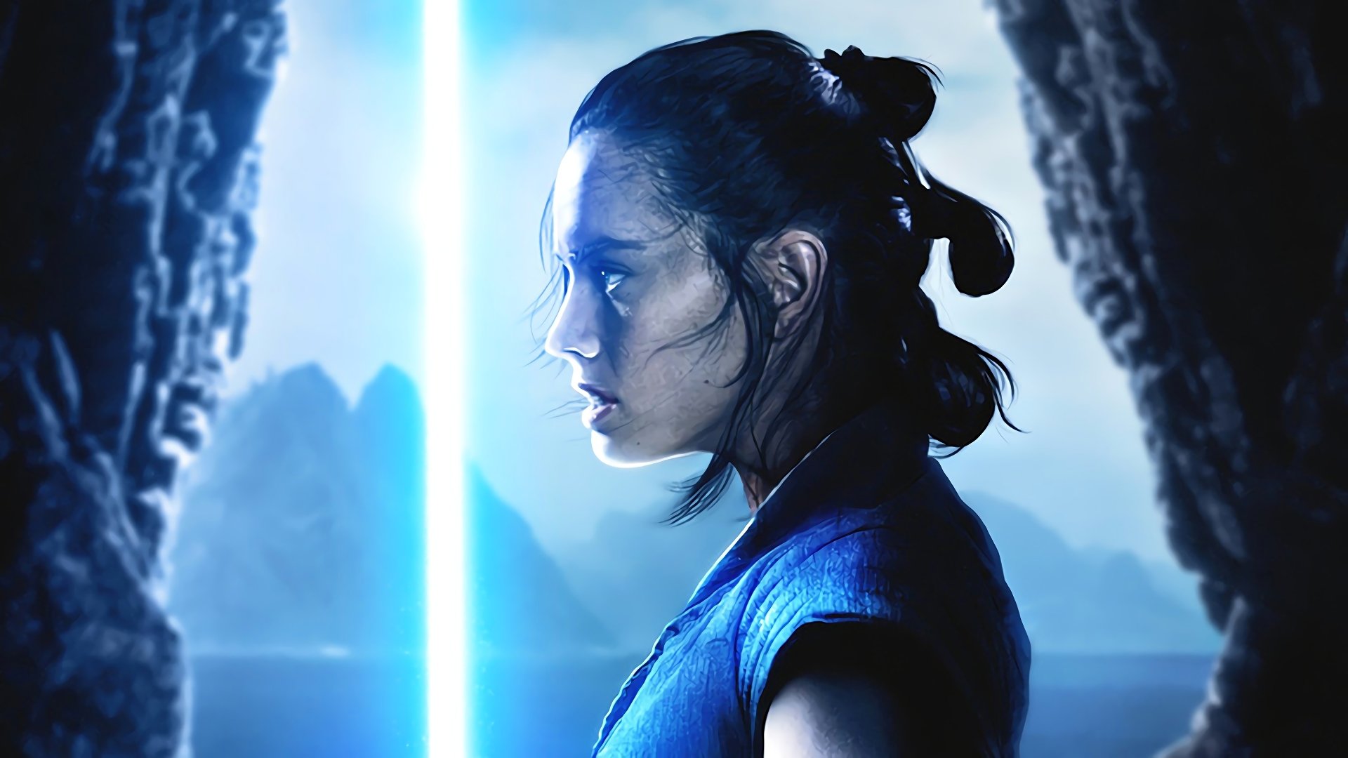 Rey Lightsaber Full HD Wallpaper And Background